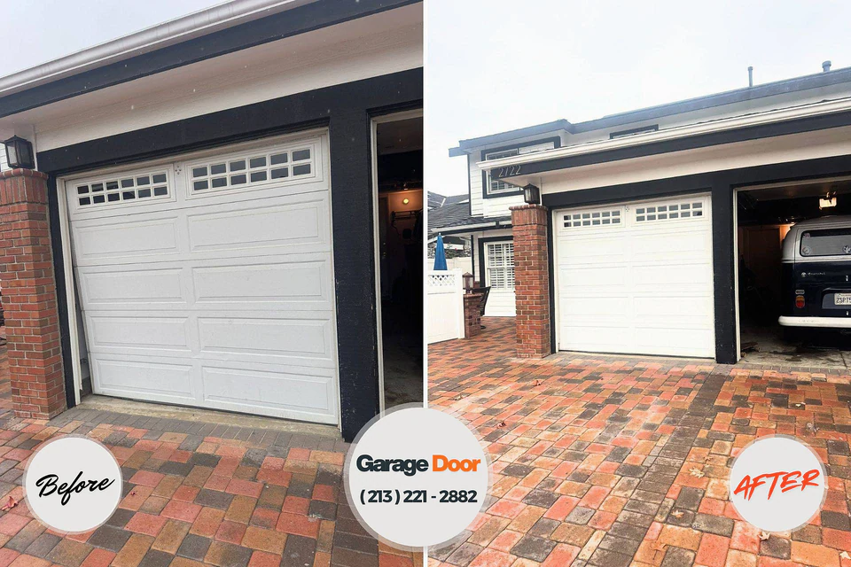 Before and after: garage door repair Sylvan Springs, AL